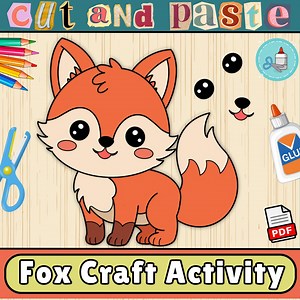 Fox Craft Template | Winter Animal Bulletin Board Craft | Cut & Paste Activity for Kids | PDF - Etsy Canada