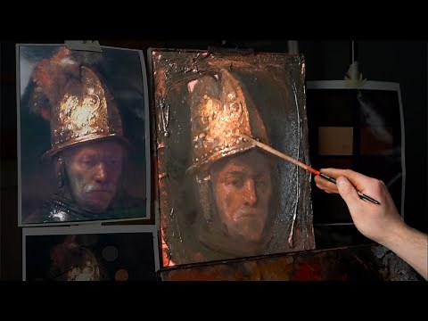 How to Paint Gold | Rembrandt Oil Painting Copy