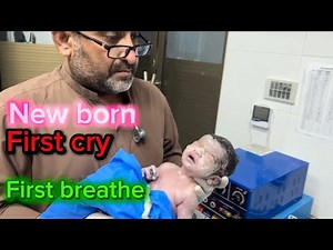 Newborn’s First Cry & First Breath |Miracle of Life | Haleema Baby CareArabic: