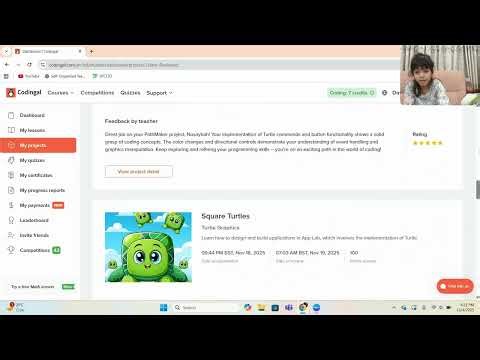 #codingal #dashboard Tour of Abiha's codingel dashboard