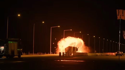 This Batmobile jump through fire was completely real