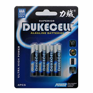 [Hot Item] 4 Pack AAA 1.5v Alkaline battery LR03 Am4 High Quality Heavy Duty Dry cell Batteries
