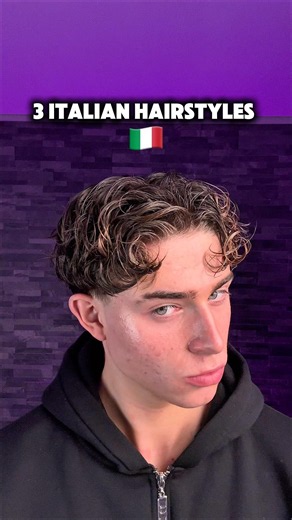 3 Italian hairstyles 🇮🇹 #hairtutorial #menshairstyle #italy #curlyhairstyles #hairstyle #hair