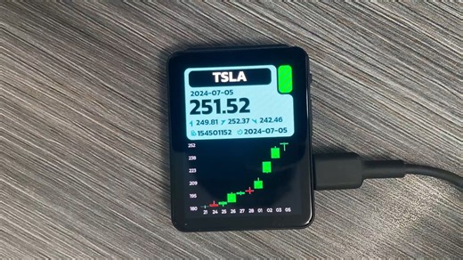 Stock Price Display with ESP32 Lilygo T4-S3 using Alpha Vantage API #esp32 #lily