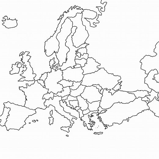 Detailed Outline Map of Europe for Geography Enthusiasts