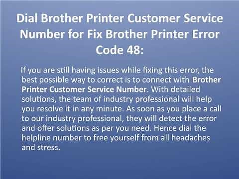Brother Printer Error 48