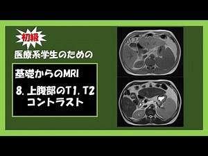 【MRI基礎】 8．上腹部のT1, T2コントラスト