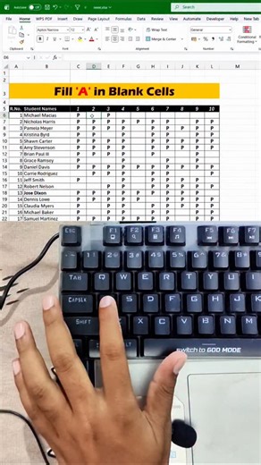 MS Office Shortcuts on Instagram: "Fill All Blank Cells Instantly in Excel with One Shortcut - You’ll Wish You Knew This Earlier! #ExcelTips #KeyboardShortcuts #ExcelHacks #ProductivityTools #ExcelMagic #DataCleaning #OfficeHacks #TimeSavingTips #WorkSmarter Fill all blank cells in Excel instantly using a simple keyboard shortcut - no formulas, no manual typing! In this quick tutorial, you’ll see how to automatically fill empty cells with the same word or value in seconds. Perfect for cleaning d