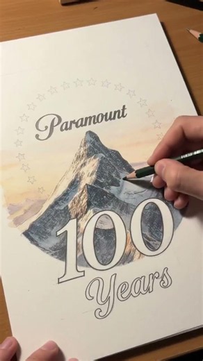 Drawing the Iconic Paramount 100 Years Logo