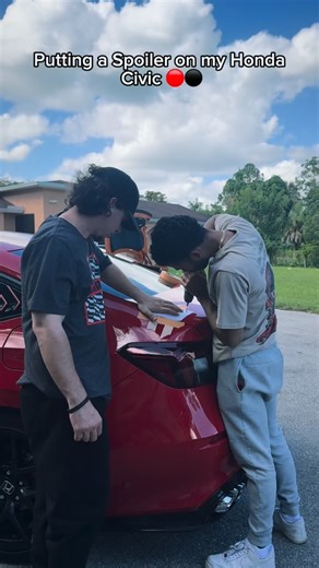 Eric | Civic 🔴⚫️ | How to install a spoiler on a 2025 Honda Civic Sport ⚫️🔴. . . . . . #car #cars #honda #hondacıvıc #hondanation #hondacivicsedan #spoiler... | Instagram