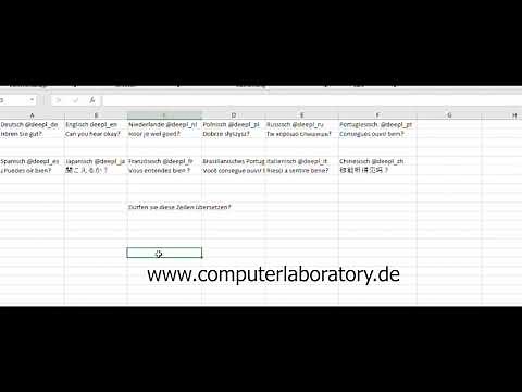 Deepl in Excel Übersetzen Translator Tool | Computerlaboratory.de