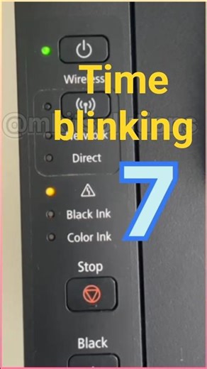 Canon Pixma MG3070S: 7 Flashes Ink Error Solved!(Easy Fix)#shortvideo #canon #printer #mkitsolutions