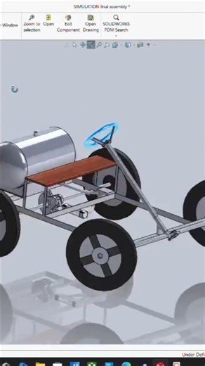 Presenting a SolidWorks 3D model of a pneumatic-based vehicle system #shortsfeed #short #machine #yt