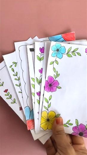 🌸Beautiful front page designs &Schoolproject ideas🌼#frontpagedesign #schoolproject #borderdesigns