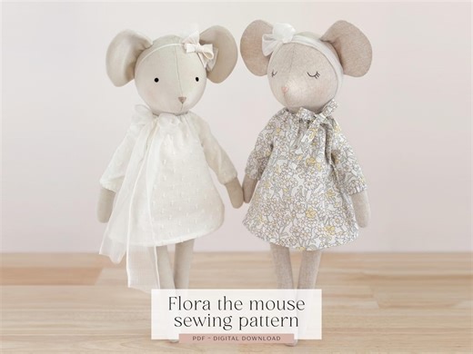 Mouse Doll Sewing Pattern PDF - Soft Toy Tutorial - Etsy Canada