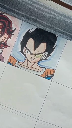 drawing random anime character ✨| drawing vegeta #dragonball