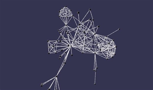 BabylonJS 3D Force-directed Graph Demo