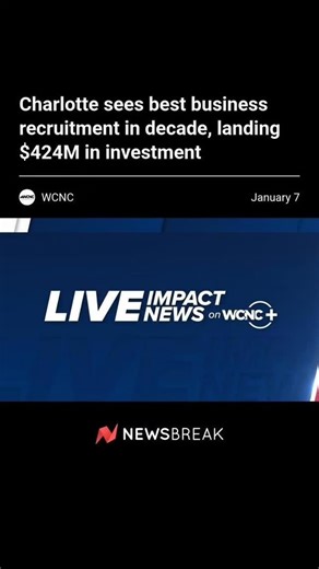 ChefCLT704 on Instagram: "Charlotte had its best year for business recruitment in a decade in 2025, with city leaders pledging to maintain that momentum through 2026 with expanded transit plans and small business support. The city and county supported 15 project announcements in 2025, bringing 3,880 new jobs and more than $424 million in investment across Charlotte over the next few years, according to city officials. That's a significant increase from just five combined project announcements in