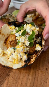 17K views · 204 reactions | Spicy Shrimp Tacos with Creamy Corn Salad...