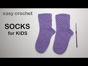 How to Crochet Socks for Kids Step by step Tutorial for beginners
