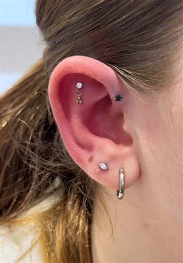 Adorable Flat and Forward Helix Piercings Options