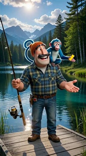 This Monkey is a Better Fisherman Than Me! 😂🐟