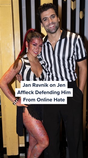 We asked Jan Ravnik what it felt like to have Jen Affleck defend him from online hate after former pro Maks Chmerkovskiy made controversial comments about Jan's place on the show as as pro. Read more about how she defended him at the link in our comments! #DWTS #DWTS34 | PARADE Magazine
