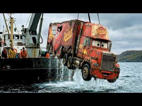 I Found Lightning McQueen’s LOST Transporter Underwater… Full Restoration!