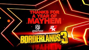 50K views · 1.6K reactions | It has been one year since Borderlands 3 launched on September 13th, 2019! Thank you from everyone at Gearbox for a fantastic year. We're excited to have you be a part of the next one! Gearbox announced some of what is coming in the coming year at the PAX Online Gearbox Digital Showcase. Watch the VOD here: https://youtu.be/s5cfuzdPFsE | Gearbox | Facebook