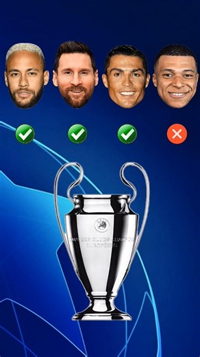 NEYMAR 💫 🆚 MESSI 👽 🆚 RONALDO 🐐 🆚 MBAPPE ⚡ trophy challenge ☠️ #footballshorts #shorts #cr7 #messi