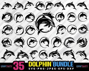 Dolphin Clipart Vector Bundle (svg, Png, Jpg, Eps, Dxf) - Etsy