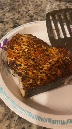 Blackened swordfish on top of white cheddar grits with gumbo on top and some cajun shrimp #gumbo #tiktokfood #viral #tiktokmom #tiktokchef #tiktokviral #swordfish #southerncooking