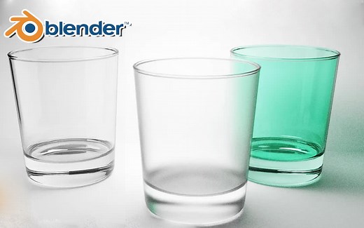 【Blender】如何制作逼真玻璃？透明、磨砂、彩色不同玻璃材质制作技巧！