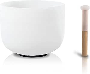 7inch 8inch 9inch Crystal singing bowls set sound bowl for healing Mindfulness, Meditation, Yoga, Spiritual and Body Healing Chakra Bowl (A note （Third Eye）, 7 inch)