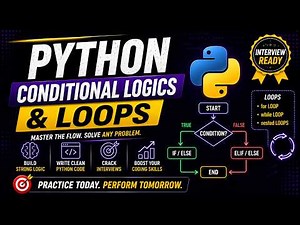 Python Conditional Statements & Loops Explained | if, elif, for & while Loop | Data Engineering