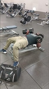 100 lbs dumbbells bench press new pr #benchpress #chestexercises