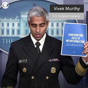 2.7K views · 75 reactions | Surgeon General Vivek Murthy issued a stark warning on Thursday: COVID-19 misinformation poses an "imminent and insidious threat to our nation's health." https://cbsn.ws/3ik7z2V | CBS Evening News | Facebook