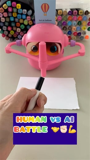 Human vs. Robot Art Collaboration #shorts #guess #drawingchallenge #viralshorts #coloring #aiart #ai