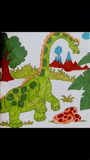 Coloured Dino World 🦖🌈 | Fun Dinosaur Adventure - Learn how to colour