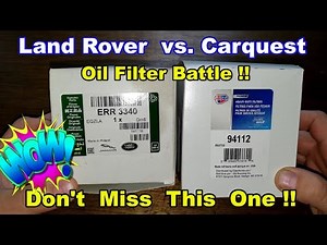 Land Rover Oil Filter ERR3340 vs. Carquest Premium Oil Filter 94112 Cut Open Comparison