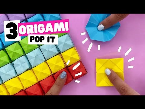 3 COOL origami POP IT ideas [diy pop it, diy simple dimple]