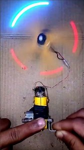 is it possible to create rotating colorful lights using a generator gear motor?