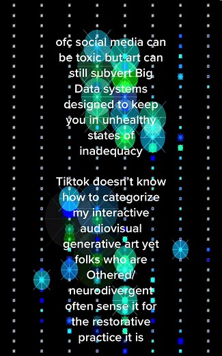 DAY 1414 #generativeart #codeart #audiovisual #healingpractice #creativecoding #neurodivergent #soundart #arttok #mentalhealth