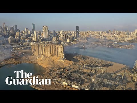 Beirut explosion destruction captured in drone footage