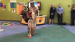 Watch: Navajo artist and multicultural educator Dennis Rogers, also known as Spirit Dancer, performs a song on a native flute Monday at the opening of the Native Voices: New England Tribal Families exhibit at the Kansas Children's Discovery Center. | Topeka Capital-Journal