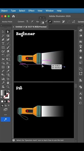 Adobe illustrator tutorial Beginner vs professional designer #77 #adobeillustrator