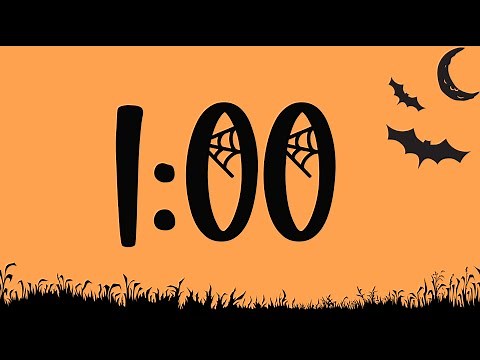 1 Minute Fun Halloween Bats Timer (Spooky Electric Piano Tones at End)
