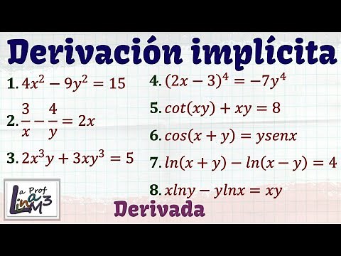 Derivación Implícita | 8 ejercicios explicados | La Prof Lina M3