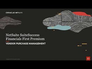 NetSuite SuiteSuccess Financials First Premium: Vendors