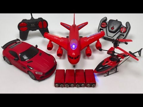 Unboxing Radio Control Airbus A38O and Sports Remote Control Car also Remote Control Helicopter